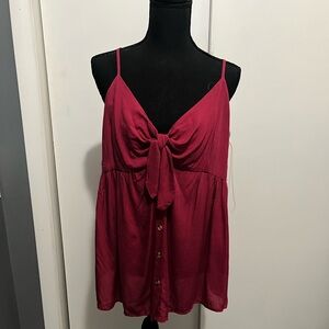Elegant Burgundy Women's Top